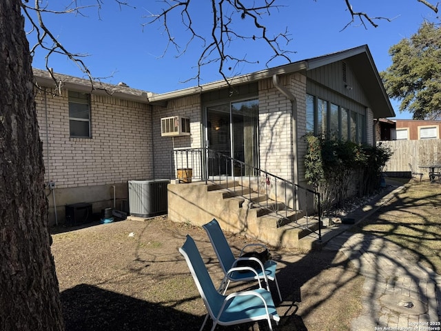 view of home's exterior with central air condition unit