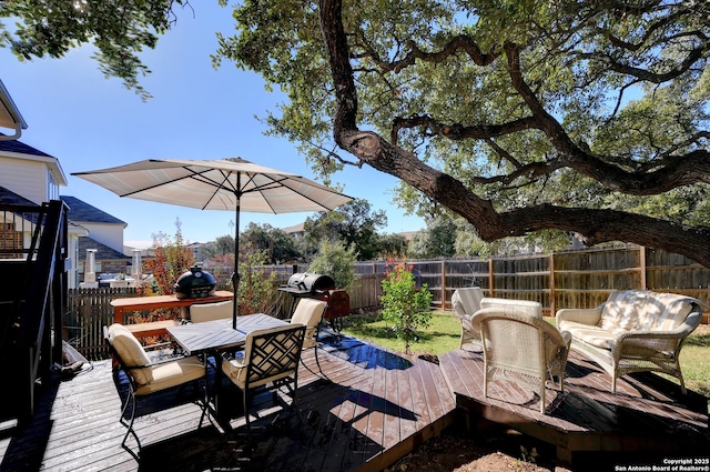 view of wooden deck