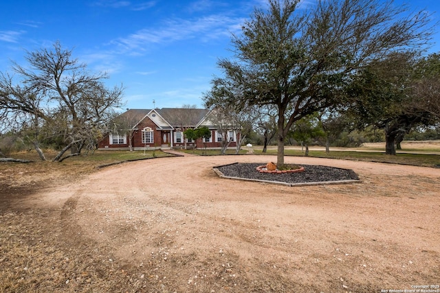 view of front of home with a front yard