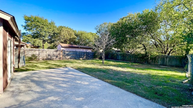 view of yard with a patio