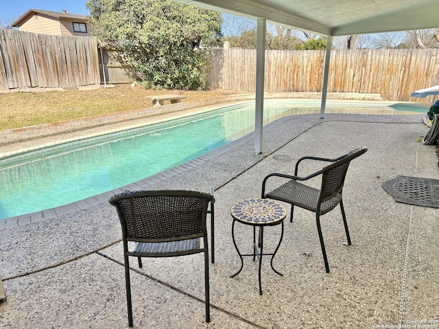 view of pool featuring a patio