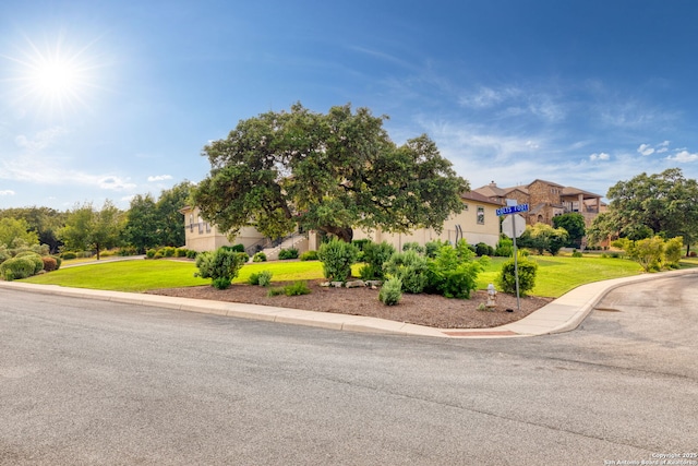 view of front facade with a front lawn