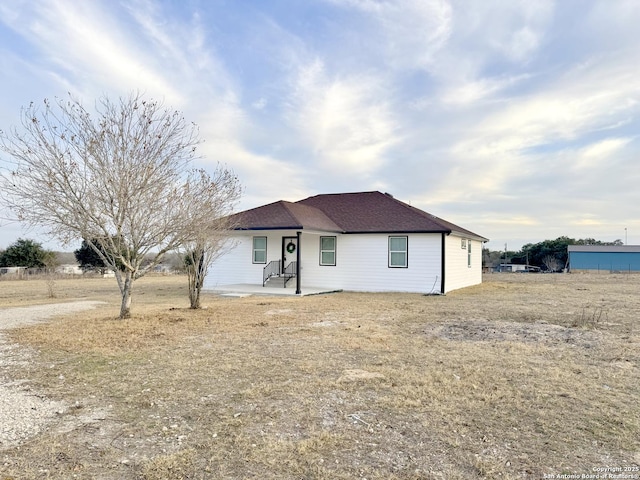 view of single story home