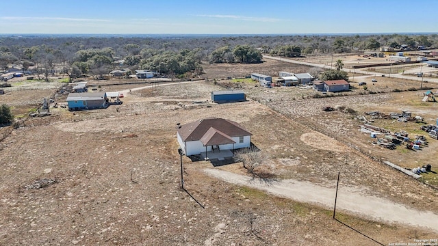 bird's eye view featuring a rural view