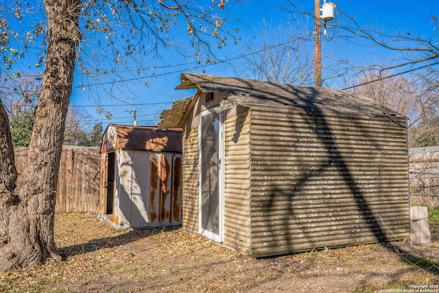 view of outdoor structure