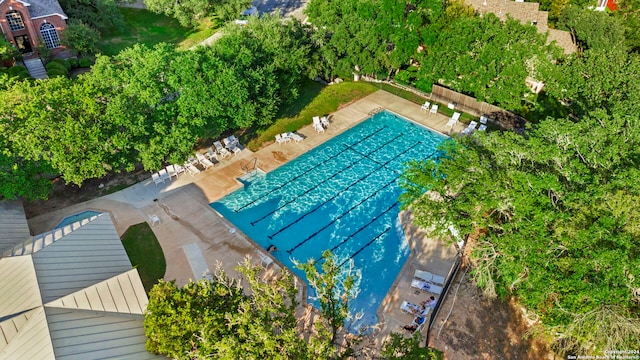 view of pool with a patio area