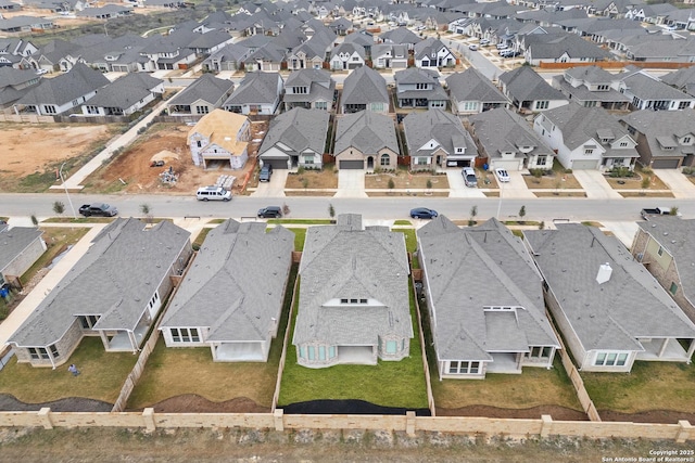 aerial view with a residential view