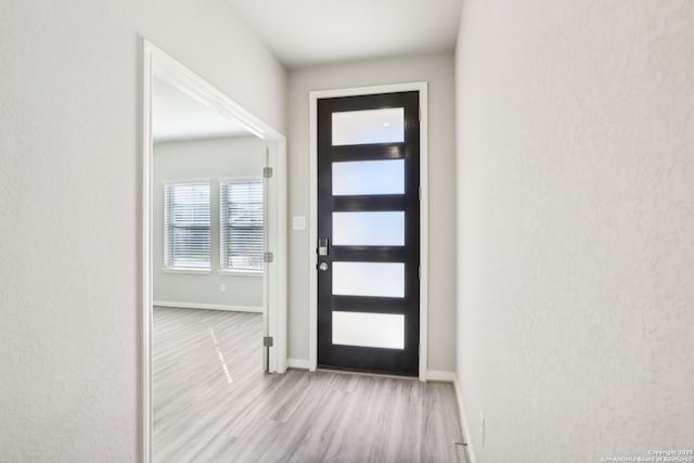 entrance foyer featuring light hardwood / wood-style floors