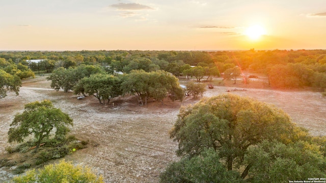 aerial view at dusk with a rural view