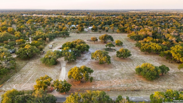 view of aerial view at dusk