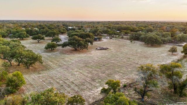 view of aerial view at dusk