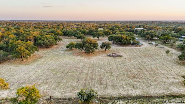 view of aerial view at dusk