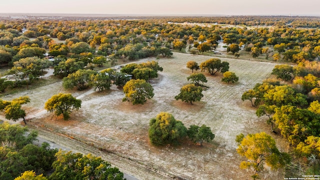 view of aerial view at dusk