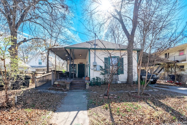 view of front of home with a porch