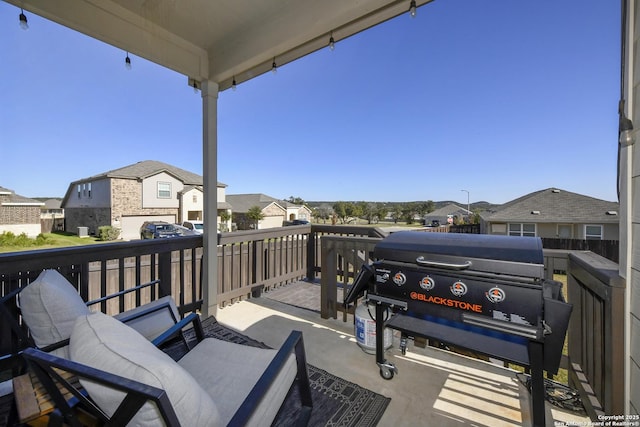 balcony with a grill