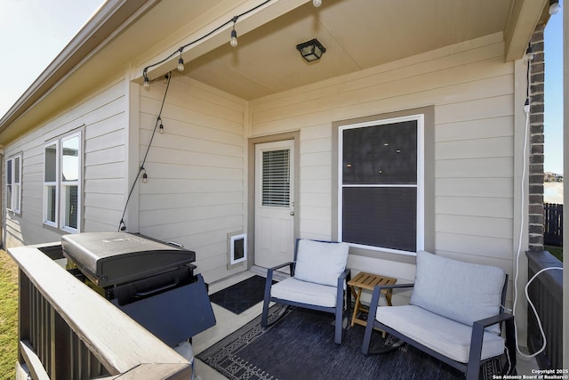 view of patio with grilling area