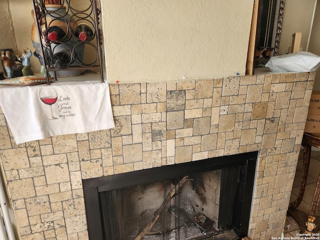 details with a fireplace