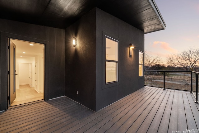 view of deck at dusk