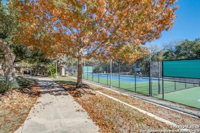 view of tennis court