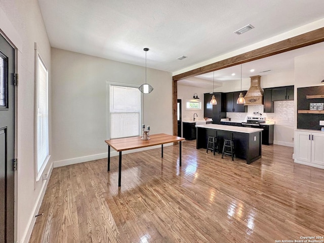 interior space featuring light hardwood / wood-style flooring