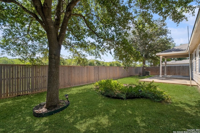 view of yard with a patio area