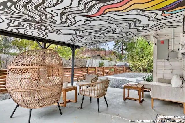 view of patio with an outdoor hangout area