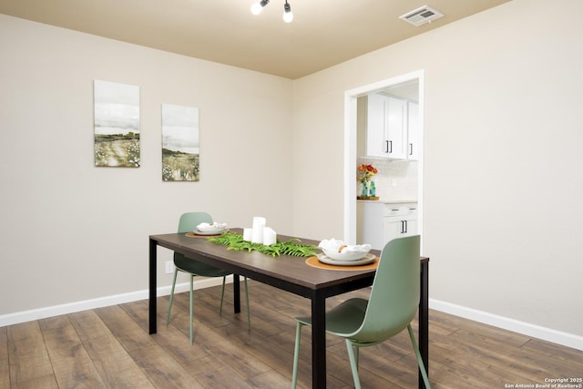 office area featuring wood-type flooring