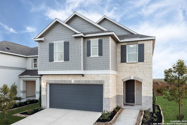 craftsman-style house featuring a garage