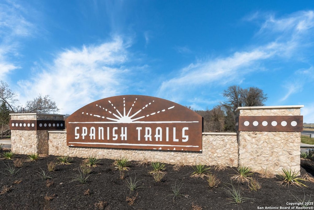 view of community sign