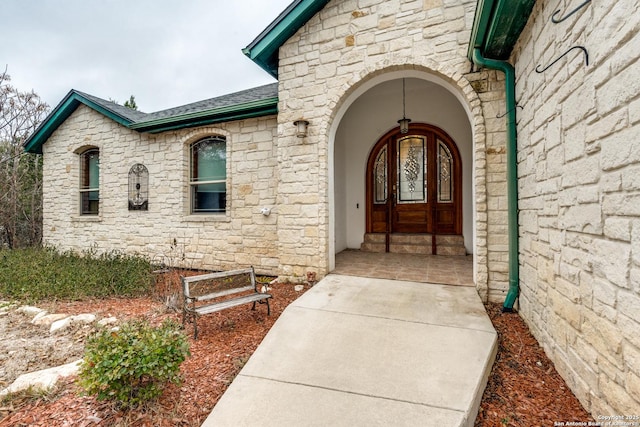 view of doorway to property