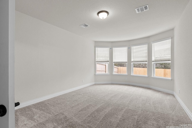 empty room with a healthy amount of sunlight and light colored carpet