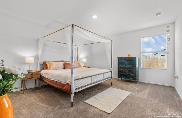 bedroom with carpet floors