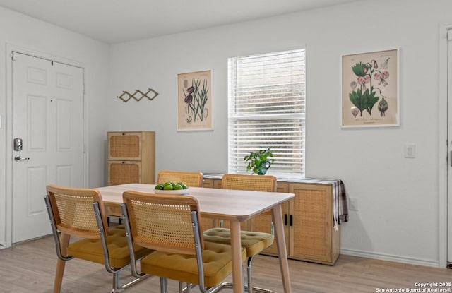 dining room featuring light hardwood / wood-style flooring