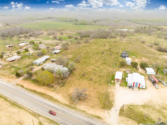 drone / aerial view with a rural view