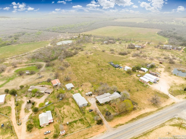 bird's eye view with a rural view