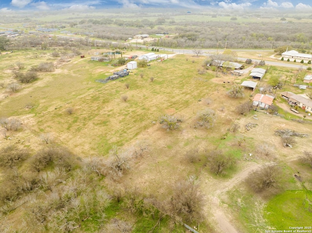 aerial view with a rural view