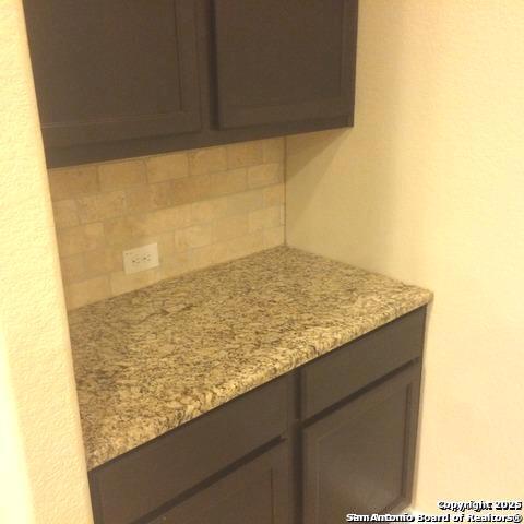 interior details with decorative backsplash