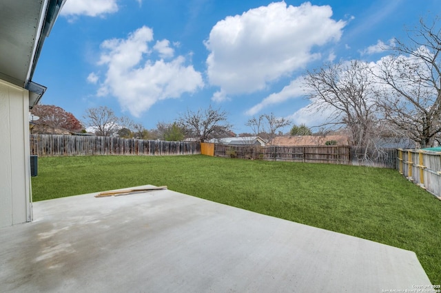 view of yard featuring a patio