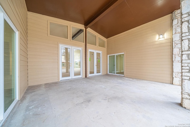 view of patio / terrace featuring french doors