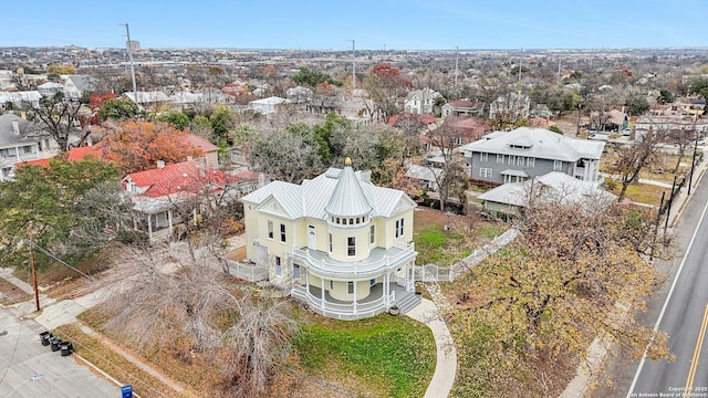 drone / aerial view with a residential view