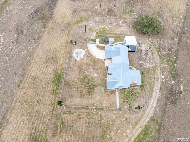 drone / aerial view featuring a rural view