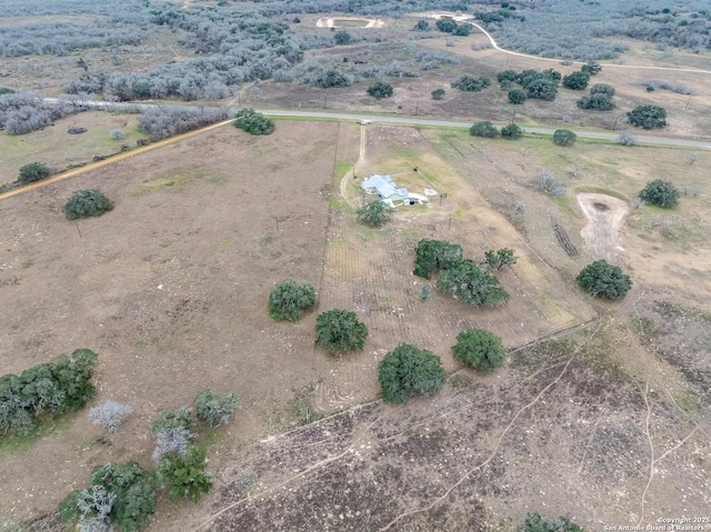 aerial view featuring a rural view