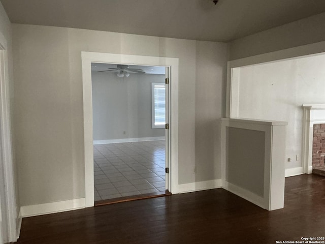 interior space featuring dark hardwood / wood-style flooring