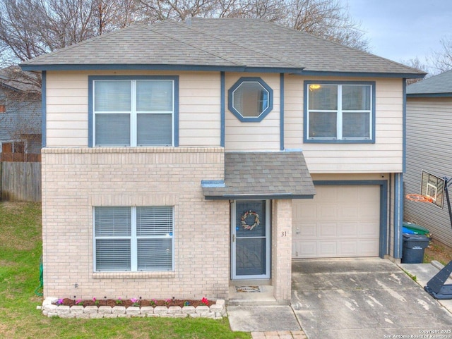 view of front of house featuring a garage