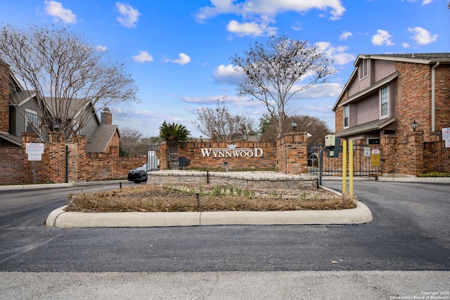 view of community sign