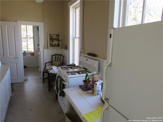 kitchen with white appliances