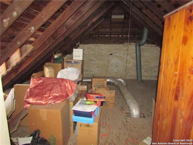 view of attic