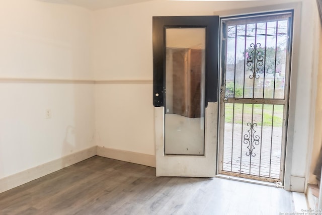 foyer featuring hardwood / wood-style flooring