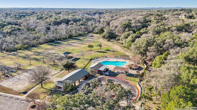 aerial view with a view of trees