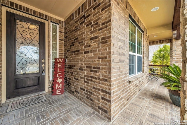 property entrance with a porch